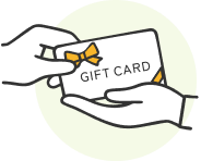 ギフトカードを手渡す様子のイラスト