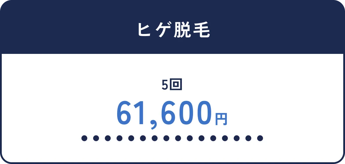 ヒゲ脱毛5回61,600円